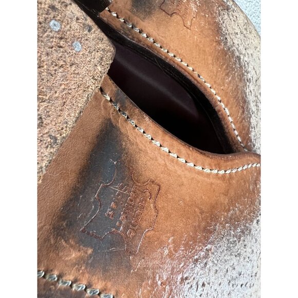 Vtg 60s 70s GH Bass Weejuns Men’s 12 C Oxblood Leather Tassel loafers Made USA - Picture 10 of 13